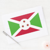 Rechthoek sticker met Burundese vlag (Envelop)