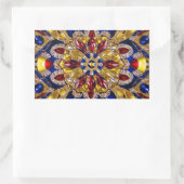 Rechthoek sticker met Colombia Kleuren (Tas)