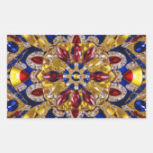 Rechthoek sticker met Colombia Kleuren (Voorkant)