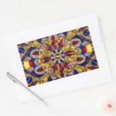 Rechthoek sticker met Colombia Kleuren (Envelop)