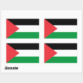 Rechthoek sticker met de Palestijnse vlag (Vel)