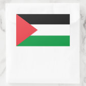 Rechthoek sticker met de Palestijnse vlag (Tas)