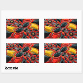 Rechthoek sticker met Duitsland Kleuren (Vel)