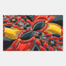 Rechthoek sticker met Duitsland Kleuren