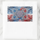 Rechthoek sticker met Franse kleuren (Tas)