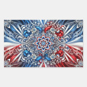 Rechthoek sticker met Franse kleuren (Voorkant)