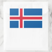 Rechthoek sticker met IJslandse vlag (Tas)