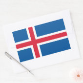 Rechthoek sticker met IJslandse vlag (Envelop)