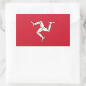 Rechthoek sticker met Isle of Man Flag, Verenigd K (Tas)