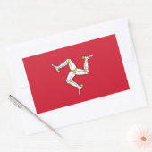 Rechthoek sticker met Isle of Man Flag, Verenigd K (Envelop)