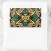 Rechthoek sticker met Jamaicaanse kleuren (Tas)