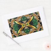 Rechthoek sticker met Jamaicaanse kleuren (Envelop)