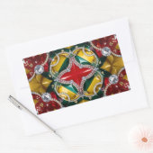 Rechthoek sticker met Los Angeles kleuren (Envelop)