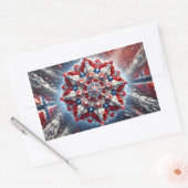 Rechthoek sticker met Noorse kleuren (Envelop)