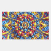 Rechthoek sticker met Roemeense kleuren (Voorkant)