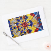 Rechthoek sticker met Roemeense kleuren (Envelop)