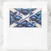 Rechthoek sticker met Schotse distels (Tas)