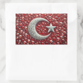 Rechthoek sticker met Turkse kleuren (Tas)