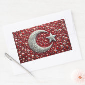 Rechthoek sticker met Turkse kleuren (Envelop)
