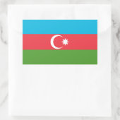 Rechthoek sticker met Vlag van Azerbeidzjan (Tas)
