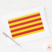 Rechthoek sticker met vlag van Catalonië, Spanje (Envelop)