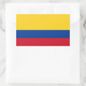 Rechthoek sticker met vlag van Colombia (Tas)