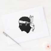 Rechthoek sticker met vlag van Corsica (Envelop)