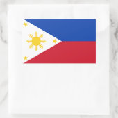 Rechthoek sticker met vlag van de Filipijnen (Tas)