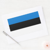 Rechthoek sticker met vlag van Estland (Envelop)