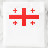 Rechthoek sticker met vlag van Georgië (Tas)
