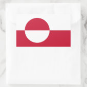 Rechthoek sticker met vlag van Groenland (Tas)