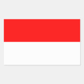 Rechthoek sticker met vlag van Indonesië (Voorkant)