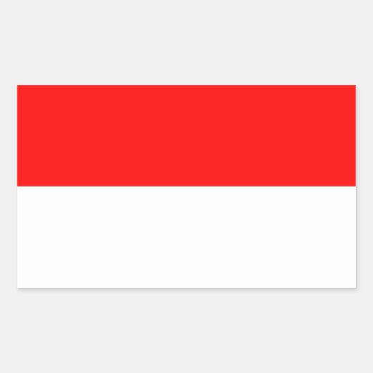 Rechthoek sticker met vlag van Indonesië (Voorkant)