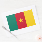 Rechthoek sticker met vlag van Kameroen (Envelop)