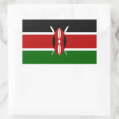 Rechthoek sticker met vlag van Kenia (Tas)