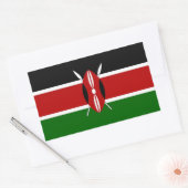 Rechthoek sticker met vlag van Kenia (Envelop)