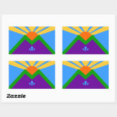 Rechthoek sticker met Vlag van Manitou Springs (Vel)