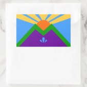 Rechthoek sticker met Vlag van Manitou Springs (Tas)