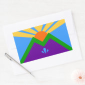 Rechthoek sticker met Vlag van Manitou Springs (Envelop)