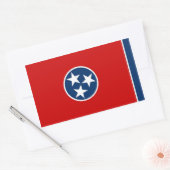Rechthoek sticker met vlag van Tennessee (Envelop)