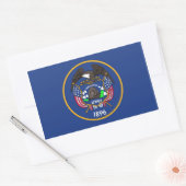 Rechthoek sticker met vlag van Utah (Envelop)