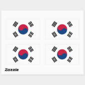 Rechthoek sticker met vlag van Zuid-Korea (Vel)