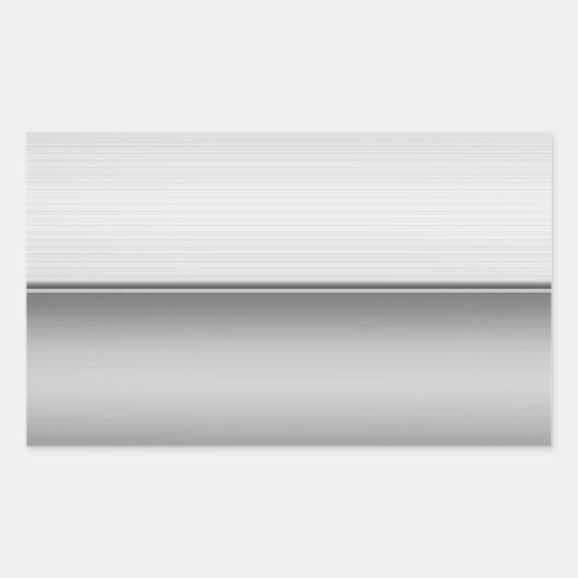 Rechthoek Twee Toned Smooth Metal Bord Sticker (Voorkant)