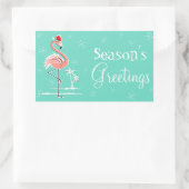 Rechthoek van de groetings van het kerstfeest Flam Rechthoekige Sticker (Tas)