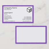 Rechthoek - Violet Plastic Visitekaartje (Voorkant / Achterkant)