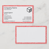 Rechthoek - willekeurige spots 02 - Rood Visitekaartje (Voorkant / Achterkant)