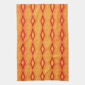 Rechthoeken 2 ruitenpatroon warme tonen theedoek (Verticaal)