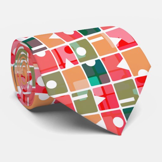 Rechthoeken Abstract 120623 Stropdas (Opgerold)