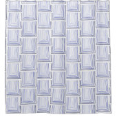 Rechthoeken abstracte Ombré Blue Waterverf Douchegordijn (Voorkant)