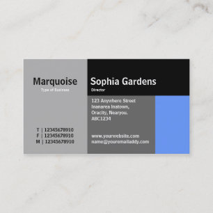 Rechthoeken - blauw visitekaartje